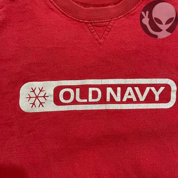 Old Navy Men's Sweatshirt XL Red cozy vintage fit casual - Picture 2 of 5